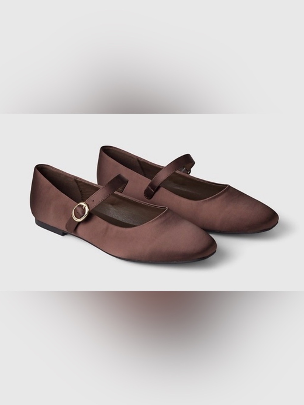 GAP Women's Brown Mary Jane Flats with Buckle Strap